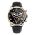 Muški adriatica aviation hronograf safir crni roze zlatni srebrni elegantni ručni sat sa crnim kožnim kaišem ( a8267.r224ch )