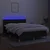 Vidaxl Box spring postelja z vzmetnico LED črna 140x200 cm blago