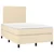 Krevet box spring s madracem LED krem 120 x 200 cm od tkanine