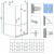 REA Tuš kabina Molier Chrom 80x90