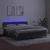 Vidaxl Box spring postelja z vzmetnico LED temno siva 160x200 cm žamet