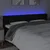 Vidaxl LED posteljno vzglavje črno 203x16x78/88 cm blago