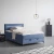 Boxspring Krevet Jerry-Exklusiv 120/200 cm , tamnoplava