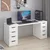 Hanah Home radni sto Alen 180cm 8 Drawer, 180 cm, beli