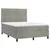 Vidaxl Box spring postelja z vzmetnico svetlo siv 140x190 cm žamet