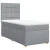 Box spring postelja z vzmetnico svetlo siva 80x200 cm blago