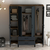 HANAH HOME Garderober Kumsal PTP Walnut Anthracite