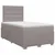 vidaXL Postelja boxspring z vzmetnico Taupe 120 x 190 cm Blago