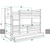 Baloo bonny krevet na sprat 200X90 pine - beli ( 8432 )