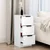 Vidaxl Komoda bela 30x30x70 cm konstruiran les