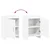 vidaXL Posteljne mize 2 pcs Bela 40 x 30 x 60 cm Inženirski les