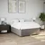 Vidaxl Posteljni okvir brez vzmetnice taupe 140x190 cm blago