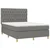 Vidaxl Box spring posteljni z vzmetnico temno siv 140x190 cm blago