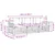 Set vanjskih sofa s jastukom 3 pcs Prirodna i svijetlo siva