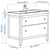 HEMNES / ORRSJÖN Post.umiv. s fiokama/umiv/slavinom, bela, 102x49x89 cm