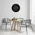 WALLXPERT Dekorativni metalni zidni sat Hati black