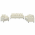 3-dijelni set sofa s jastucima krem baršunasti