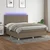 Vidaxl Box spring postelja z vzmetnico LED taupe 160x200 cm blago