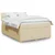 Vidaxl Box spring postelja z vzmetnico krem 140x200 cm blago