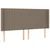 Vidaxl Box spring postelja z vzmetnico LED taupe 200x200 cm blago