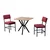 HANAH HOME Set Trpezarijski sto i 2 stolice Dubai Burgundy Walnut