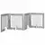 Vrata za pse s postoljem 4 pcs Siva sonoma 80 x 80 cm