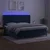 Vidaxl Box spring postelja z vzmetnico LED temno modra 200x200cm žamet