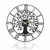 WALLXPERT Zidni sat Vita Black 1