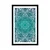Plakat s paspartujem modro bela rozeta - 60x90 silver