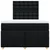 vidaXL vidaXL Box spring postelja z vzmetnico črna 120x190 cm blago, (21304367)