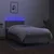Vidaxl Box spring postelja z vzmetnico LED svetlo siva 90x190 cm blago