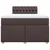 Vidaxl Box spring postelja z vzmetnico temno rjava 120x190 cm blago