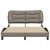 shumee vidaXL Posteljni okvir brez vzmetnice, taupe, 140x200 cm, oblazinjen s tkanino