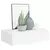 Zidne police s ladicom 2 kom bijele 40 x 23,5 x 10 cm MDF