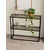 Hanah Home komoda Oskar, 80 cm, crna / providno staklo