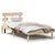 vidaXL Posteljni okvir s headboardom 100x200 cm Trden les Bor