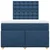 Vidaxl Box spring postelja z vzmetnico modra 120x190 cm blago