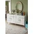 Hanah Home komoda Ilay 150, 150 cm, bela / srebrna
