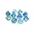 Kockice Chessex - Nebula - Luminary - Oceanic & Gold - Set of Ten d10s
