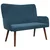 vidaXL Dvosečna zofa Modra 115 x 61 x 87 cm Žamet