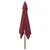 Vrtni suncobran s drvenim stupom bordo 300x300x273 cm