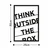 Opviq Zidna dekoracija Think Outside The Box, 35x50 cm, 1.5 mm, Crna
