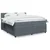 Vidaxl Box spring postelja z vzmetnico temno siva 200x200 cm žamet