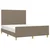 Vidaxl Posteljni okvir brez vzmetnice taupe 140x190 cm blago