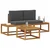 Set vanjskih sofa 3 kom. Prirodna
