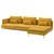 SÖDERHAMN Sofa ležaj 4-sed, s lenjivcem bez stranice/Kelinge tamnožuta