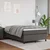 vidaXL Box spring postelja z vzmetnico siv 120x200 cm umetno usnje