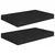Plutajuće zidne police 2 kom crne 40 x 23 x 3,8 cm MDF