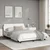 Vidaxl Posteljni okvir Dover bel 140x200 cm umetno usnje
