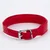 Devil Sticks Patent Leather Collar with Lamb Leather Backing Red